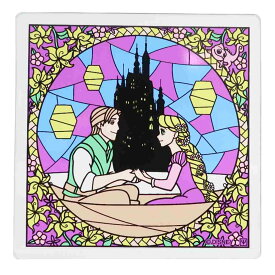 塔の上のラプンツェル テーブルウェア ステンドグラス風コースター ディズニーキャラクター ヤクセル ガラス プレゼント ギフト おしゃれ キャラクター グッズ メール便可 シネマコレクション