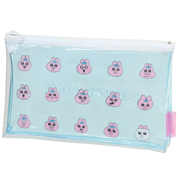 【最大1000円OFFクーポン！】クリアフラットペンポーチ ペンケース おぱんちゅうさぎ フェイス カミオジャパン 筆箱 新学期準備文具