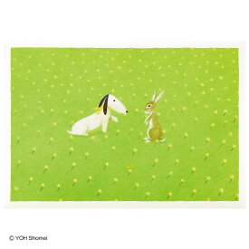 グリーティングカード 二つ折りカード 葉 祥明 ジェイクとウサギ サンリオ 多目的 メッセージカード グッズ メール便可 シネマコレクション