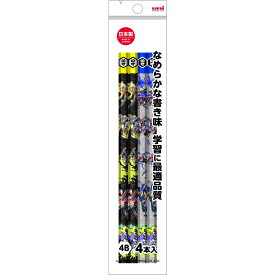 スプラトゥーン3 鉛筆 六角軸えんぴつ4本セット4B uni 新入学 三菱鉛筆 新学期準備文具 小学生 キャラクター グッズ メール便可 シネマコレクション
