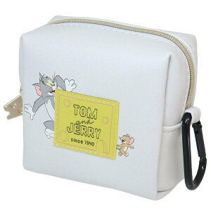 トムとジェリー ミニポーチ カラビナ付きミニポーチ ひょっこりワッペンシリーズ GY ワーナーブラザース マリモクラフト 小物入れ キャラクター グッズ シネマコレクション