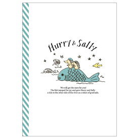 ハリーサリー 横罫ノート A5ノート 魚に乗って クローズピン かわいい 文具 グッズ メール便可 シネマコレクション
