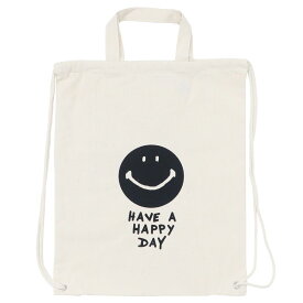 【ポイント10倍 & クーポン！】スマイリーフェイス ナップサック コットンナップサック SMILE Smiley Face オクタニ 体操服かばん キャラクター グッズ シネマコレクション