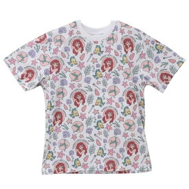 リトルマーメイド Tシャツ T-SHIRTS アイコン パターン Lサイズ XLサイズ ディズニープリンセス スモールプラネット 半袖 キャラクター グッズ メール便可 シネマコレクション