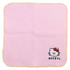 【ポイント10倍 & クーポン！】ハローキティ ミニタオル ワンポイント刺繍ハンカチタオル おえかきさん はろうきてぃ サンリオ オクタニ 汗拭きタオル キャラクター グッズ メール便可 シネマコレクション