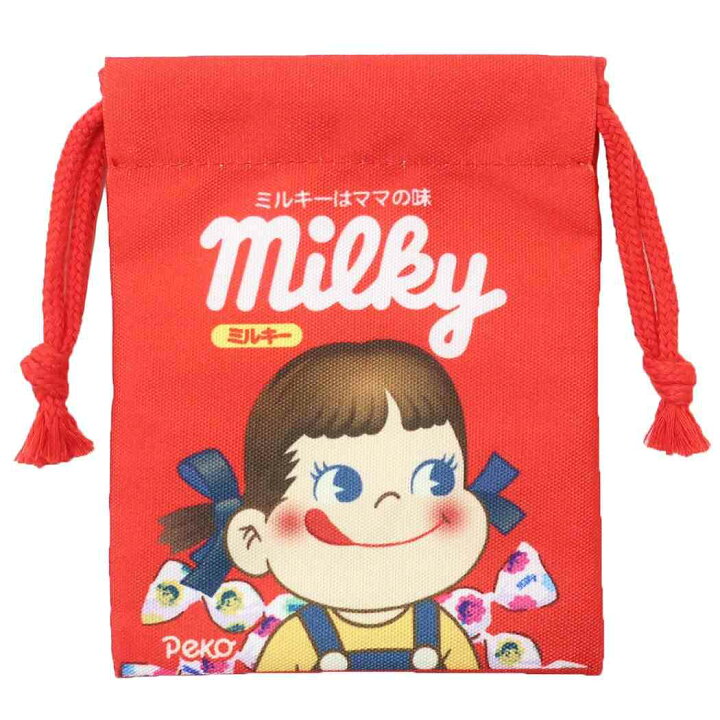 楽天市場】不二家のペコちゃん 巾着袋 ミニ巾着 MILKY お菓子 