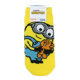 ミニオンズ キッズソックス 子ども用靴下 ボブ＆ティム イエロー ユニバーサル映画 スモールプラネット キャラックス キャラクター グッズ メール便可 シネマコレクション