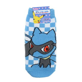 ポケットモンスター キッズソックス 子ども用靴下 リオル チェック ポケモン スモールプラネット キャラックス キャラクター グッズ メール便可 シネマコレクション