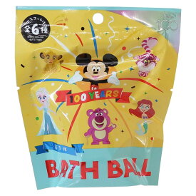 ディズニーキャラクター 入浴剤 Disney100 キュートセレブレーションバスボール 第1弾 全6種 ディズニー ノルコーポレーション 子供とお風呂 キャラクター グッズ シネマコレクション