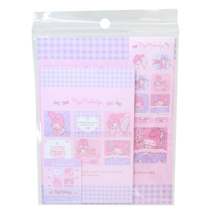 楽天市場】マイメロディ レターセット レターセットM/Mコマ柄 サンリオ 
