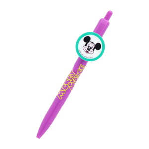 ミッキーマウス ボールペン プレート付きボールペン レトロアートコレクション バイオレット ディズニー サンスター文具 文具 キャラクター グッズ メール便可 シネマコレクション