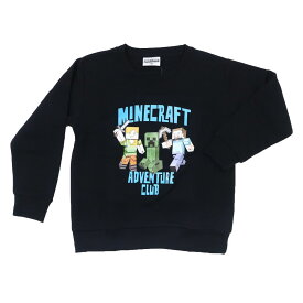 マインクラフト キッズ ファッション シャギープリントトレーナー Minecraft カイタックファミリー 長袖 キッズ 子ども ゲームキャラクター グッズ シネマコレクション