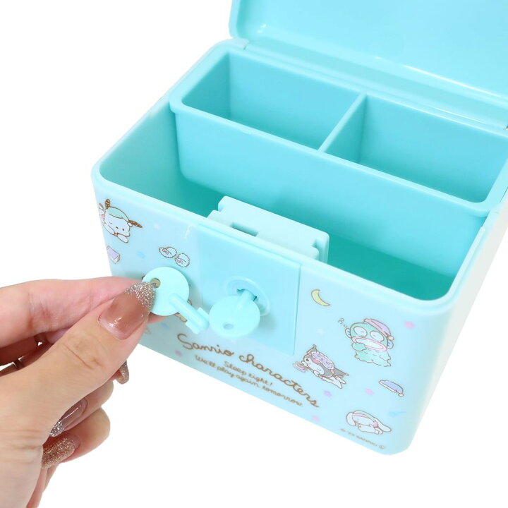 楽天市場】サンリオキャラクターズ 卓上収納 鍵付き2段ボックス おねむ  