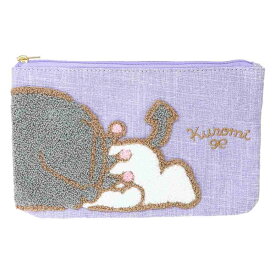 クロミ コスメポーチ サガラ刺繍フラットポーチ だらりん サンリオ ヤスダ通商 化粧ポーチ 小物入れ キャラクター グッズ メール便可 シネマコレクション