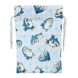 モフサンド 巾着袋 アクセサリーケース収納巾着 さめ mofusand マリモクラフト 小物入れ きんちゃくポーチ キャラクター グッズ メール便可 シネマコレクション