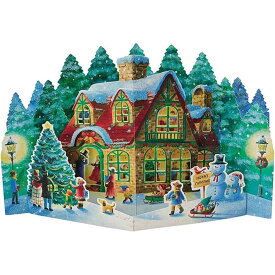 CHRISTMAS グリーティングカード クリスマスカード jx39-3 森の中の家 サンリオ プレゼント Xmasカード グッズ メール便可 シネマコレクション