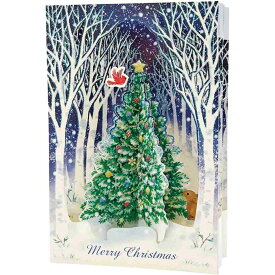 CHRISTMAS グリーティングカード クリスマスカード jx41-3 林にツリー サンリオ プレゼント Xmasカード グッズ メール便可 シネマコレクション