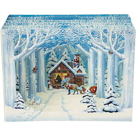 CHRISTMAS グリーティングカード クリスマスカード jx42-3 森の奥に家 サンリオ プレゼント Xmasカード グッズ メール便可 シネマコレクション