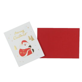 CHRISTMAS ミニグリーティングカード クリスマスイラストミニカード サンタクロース アクティブコーポレーション ギフト雑貨 Xmasカード グッズ メール便可 シネマコレクション