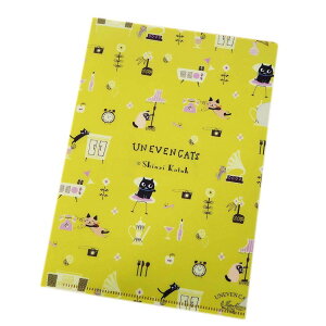 クリアフォルダー クリアファイルA5 UNEVEN CATS room 木野瀬印刷 新学期準備文具 かわいい グッズ メール便可 シネマコレクション