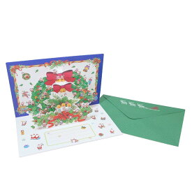 ミニサンタ クリスマスカード ポップアップカード 125172 APJ 封筒付きグリーティングカード Xmas グッズ メール便可 シネマコレクション