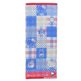 【ポイント10倍 & クーポン！】ハローキティ フェイスタオル ジャガードロングタオル レトロブロックキティ サンリオ 丸眞 新生活雑貨 キャラクター グッズ メール便可 シネマコレクション