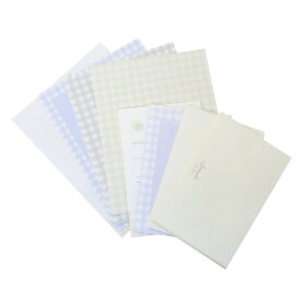 【ポイント10倍 & クーポン！】レターセット ボリューミーレター ペールギンガム クーリア 手紙セット 便箋＆封筒 かわいい グッズ メール便可 シネマコレクション