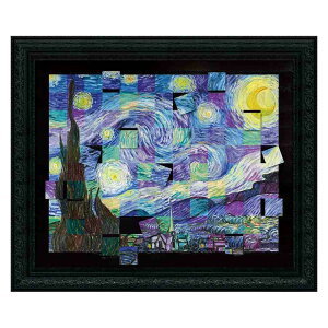 ゴッホ 名画 名画モザイクアート アートフレーム 星月夜 Lサイズ ユーパワー AM-16003 店舗 ホテル ディスプレイ インテリア 取寄品 シネマコレクション