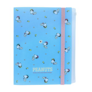 スヌーピー A4クリアファイル ゴムバンド付クリアファイル5P+F 5ポケット おさんぽ ピーナッツ サンスター文具 書類整理 学校 かわいい キャラクター グッズ シネマコレクション