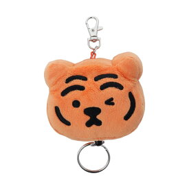 【最大1000円OFFクーポン！】＼期間限定SALE価格／MUZIK TIGER ムジークタイガー キーリング リール付ぬいぐるみキーホルダー A サンスター文具 チャーム 伸びるキーホルダー かわいい キャラクター グッズ シネマコレクション