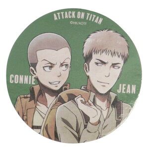 進撃の巨人 グッズ ダイカットシール キャラクターステッカー コニー&ジャン サークル スモールプラネット ダイカットビニールステッカー デコシール 耐水性 アニメキャラクター メール