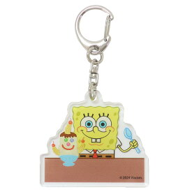 スポンジボブ キーリング アクリルキーホルダー パフェ ゼネラルステッカー コレクション雑貨 キャラクター グッズ メール便可 シネマコレクション