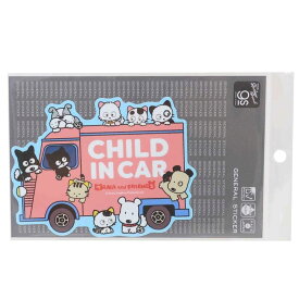 【ポイント10倍 & クーポン！】タマ＆フレンズ ビッグシール 車用ステッカー CHILD IN CAR ゼネラルステッカー カー用品 耐光 耐水 セーフティステッカー キャラクター グッズ メール便可 シネマコレクション