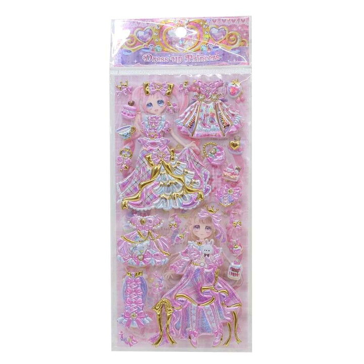楽天市場】きせかえシール ドレスアッププリンセスシール ピンク 
