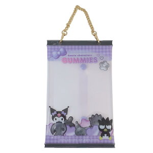 クロミxバッドばつ丸 クリアポーチ パッケージ風おでかけポーチ パープルブラック サンリオ ティーズファクトリー 推し活 ぬいポーチ キャラクター グッズ メール便可 シネマコレクション