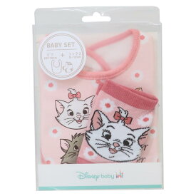 おしゃれキャット ベビー用品 ベビーセット ビブ＆ソックス フラワー ディズニー スモールプラネット プレゼント ギフト スタイ＆赤ちゃん用靴下 出産祝い キャラクター グッズ シネマコレクション