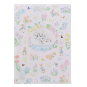 ピーターラビット クリアフォルダー A5 仕切り付きファイル ピンク カミオジャパン 新学期準備文具 絵本キャラクター グッズ メール便可 シネマコレクション
