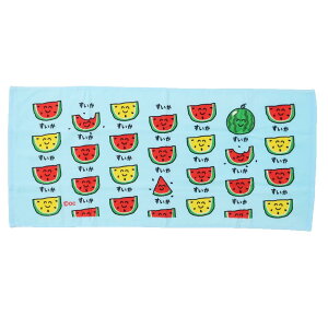 おえかきさん フェイスタオル TOWEL ロングタオル すいかさん オクタニ おもしろ雑貨 おもしろタオル グッズ メール便可 シネマコレクション
