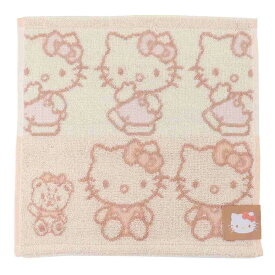 【ポイント10倍 & クーポン！】ハローキティ ミニタオル ジャガードハンカチタオル オーガニックコットン ナチュラルキティ サンリオ 丸眞 汗拭きタオル キャラクター グッズ メール便可 シネマコレクション