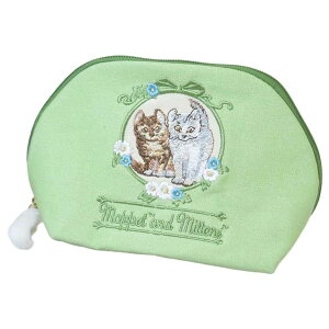 ピーターラビット コスメポーチ ポーチ シンプルフラワーグリーン 丸眞 化粧ポーチ 小物入れ 絵本キャラクター グッズ メール便可 シネマコレクション