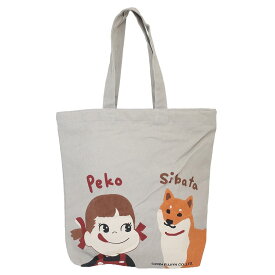 【ポイント10倍 & クーポン！】不二家のペコちゃん トートバッグ ファスナー付A4トート ペコとしばた フレンズヒル 手提げかばん キャラクター グッズ メール便可 シネマコレクション