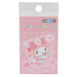 マイメロディ ダイカットシール ミニステッカー キラキラ桜 サンリオ ゼネラルステッカー 耐水耐光 デコステッカー キャラクター グッズ メール便可 シネマコレクション
