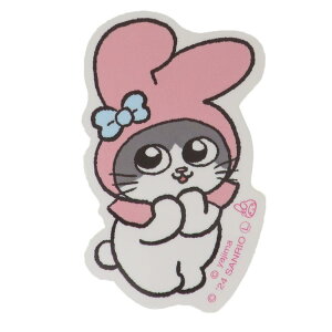 ねこに転生したおじさんxサンリオキャラクターズ ダイカットシール ステッカー プンちゃん マイメロディ サンリオ ケイカンパニー デコシール スマホステッカー キャラクター グッズ メー