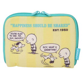 【ポイント10倍 & クーポン！】スヌーピー タオルポーチ どっとポーチ ショート 75thストライプ BD ピーナッツ アイアップ 小物入れ コスメポーチ キャラクター グッズ メール便可 シネマコレクション
