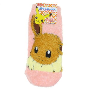 ポケットモンスター 小学生用防寒室内靴下 もっこもこ靴下 ジュニアソックス イーブイ LPK ポケモン スモールプラネット ウォーマー雑貨 キャラクター グッズ メール便可 シネマコレクショ