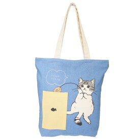 トートバッグ 前ポケットトートバッグ よもぎ ねこ ミントイン かわいい 手提げかばん グッズ シネマコレクション