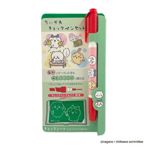 チェックペンセット みどりシート ちいかわ&ハチワレ