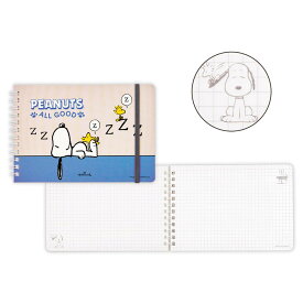 【ポイント10倍 & クーポン！】スヌーピー リングノート 横型リングノート Peanuts All Good SNAG REST ピーナッツ 日本ホールマーク 新学期準備文具 キャラクター グッズ メール便可 シネマコレクション
