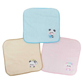ミニタオル3Pセット 3枚組ししゅう入りミニタオル もちもちぱんだ 新入学 カミオジャパン 新学期準備雑貨 かわいい グッズ メール便可 シネマコレクション