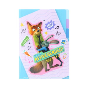 ズートピア ポケットファイル クリアファイルA5 3P 3ポケット Wave your buddy! ルーズリーフ ディズニー サンスター文具 新学期準備文具 かわいい キャラクター グッズ メール便可 シネマコレク